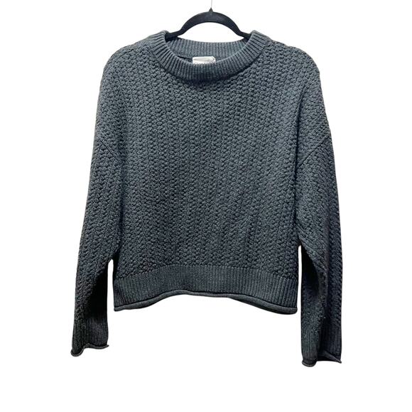 Universal Thread Chunky Knit Sweater Gray Knit Long Sleeve Pullover Size M - Picture 1 of 7